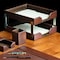 Dacasso Dark Brown Bonded Leather Double Letter Trays AG-3622 - alternate 2